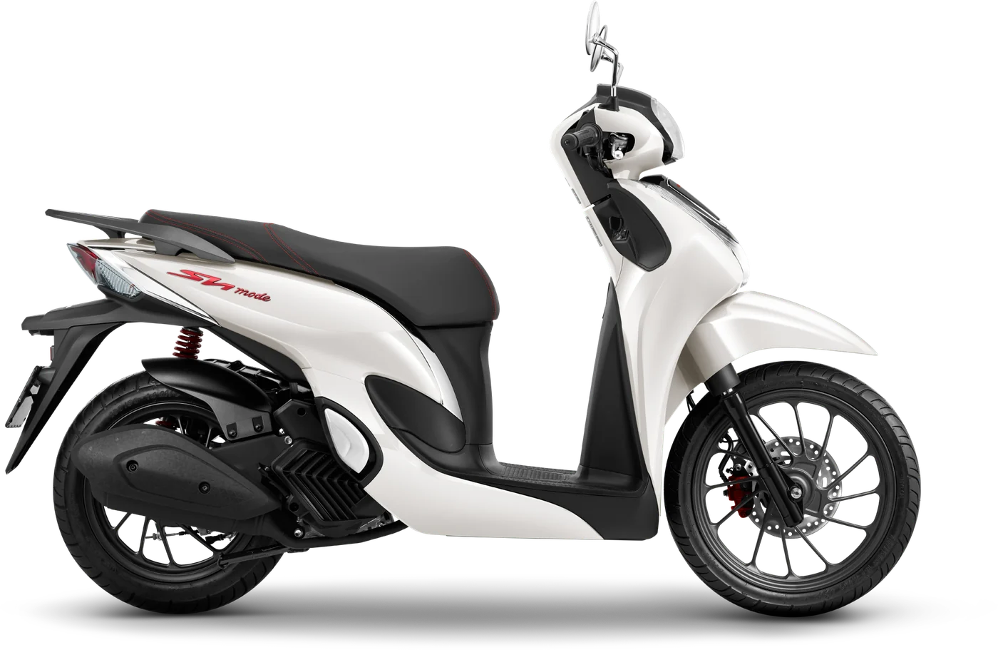 Honda SH Mode màu trắng, nhìn nghiêng